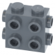 LEGO kocka 1×2×1 2/3 három oldalán bütyökkel, sötétszürke (67329)